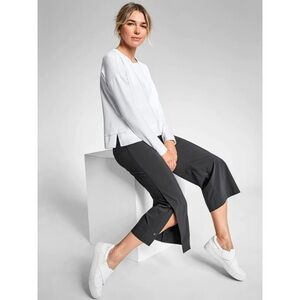 Athleta Tribeca Wide Leg Crop Pant Black Size 2